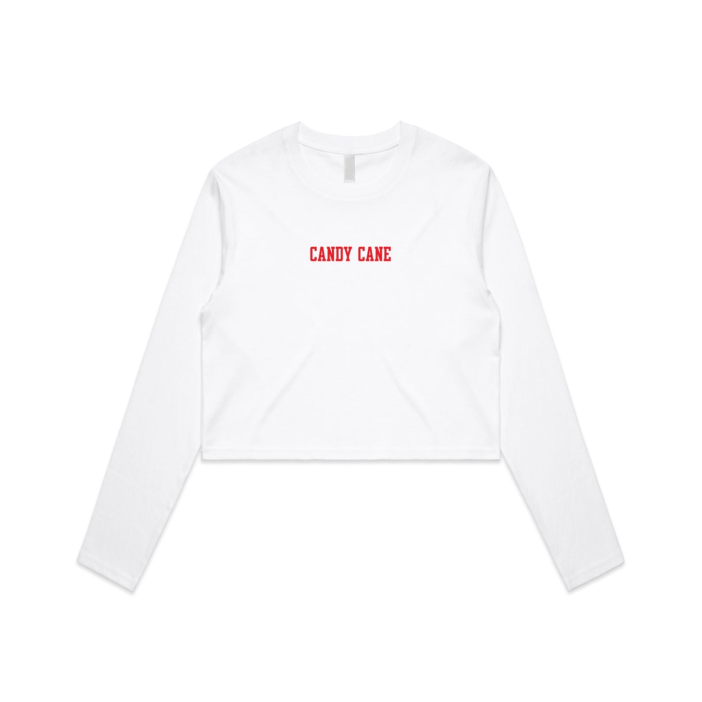 Candy Cane Cropped Long Sleeve Tee